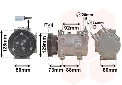 Compressor, air conditioning (1501K705)