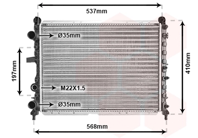 Radiator, engine cooling (17002109)