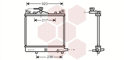 Radiator, engine cooling (52002091)