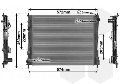 Radiator, engine cooling (43002375)