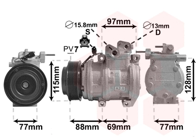 Compressor, air conditioning (8300K124)