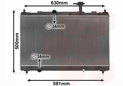 Radiator, engine cooling (52012702)