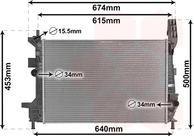 Radiator, engine cooling (18002602)