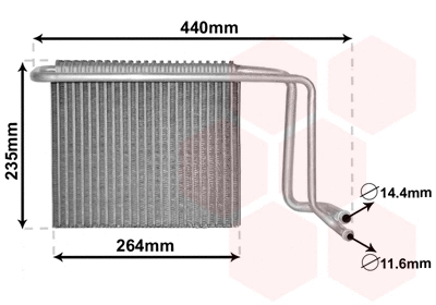 Evaporator, air conditioning (3000V563)