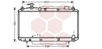 Radiator, engine cooling (53002299)