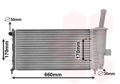 Radiator, engine cooling (17002208)