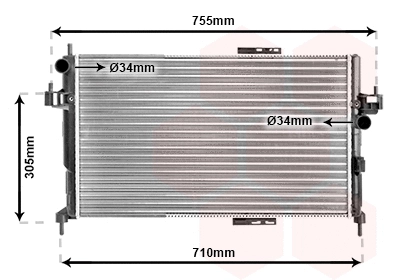 Radiator, engine cooling (37002305)
