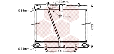 Radiator, engine cooling (53002601)