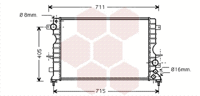 Radiator, engine cooling (02002165)