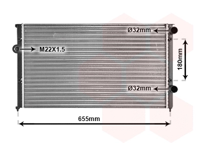 Radiator, engine cooling (58002102)