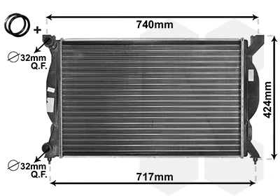 Radiator, engine cooling (03002201)