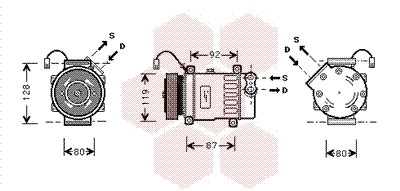 Compressor, air conditioning (4000K036)