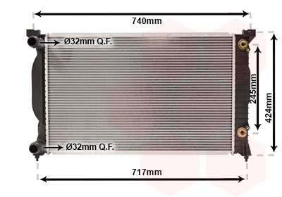 Radiator, engine cooling (03002202)