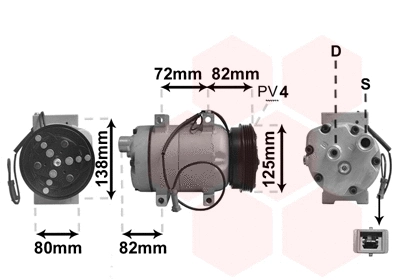 Compressor, air conditioning (0300K178)