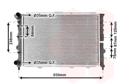 Radiator, engine cooling (01002114)