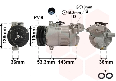 Compressor, air conditioning (0600K321)
