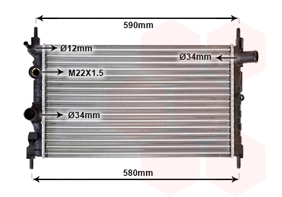 Radiator, engine cooling (37002150)