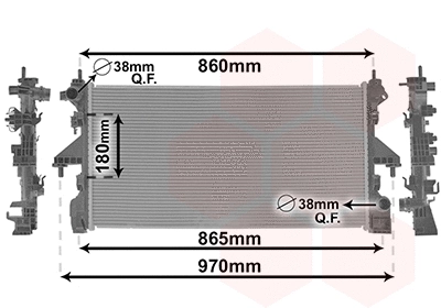 Radiator, engine cooling (09012704)