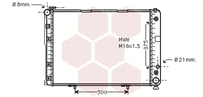 Radiator, engine cooling (30002177)