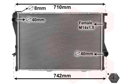 Radiator, engine cooling (06002170)