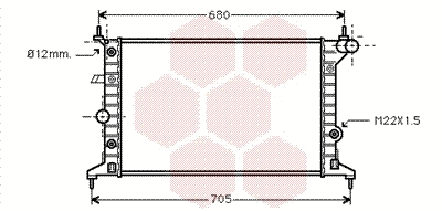 Radiator, engine cooling (37002219)