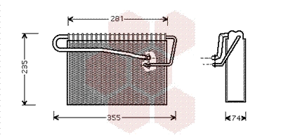 Evaporator, air conditioning (3700V167)