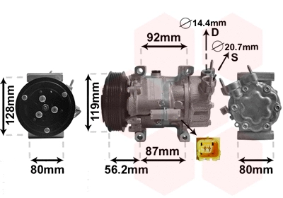 Compressor, air conditioning (0900K214)