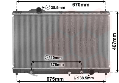 Radiator, engine cooling (53002701)