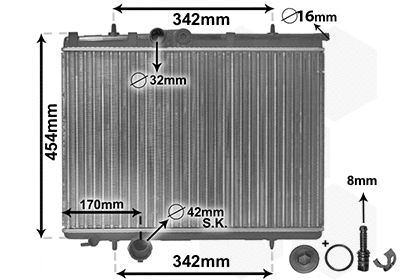 Radiator, engine cooling