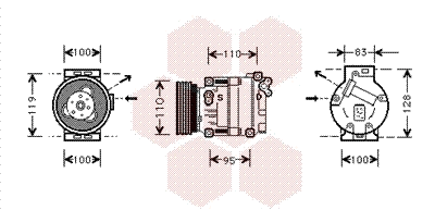 Compressor, air conditioning (0100K019)