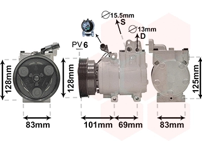 Compressor, air conditioning (8200K159)