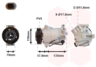 Compressor, air conditioning
