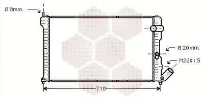 Radiator, engine cooling (09002063)