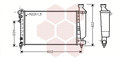 Radiator, engine cooling (09002117)