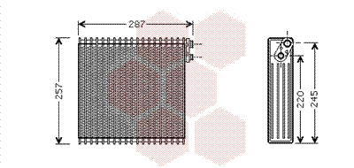 Evaporator, air conditioning (5300V294)