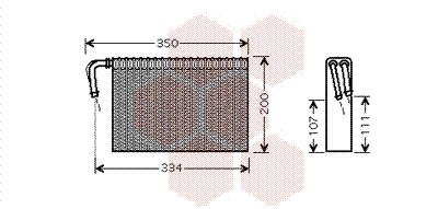 Evaporator, air conditioning (0600V305)