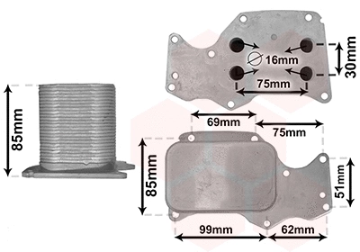 Oil Cooler, engine oil (06013705)