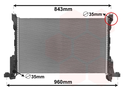 Radiator, engine cooling (43002625)