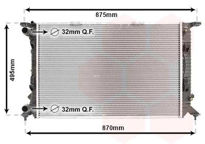 Radiator, engine cooling (03002292)