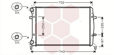 Radiator, engine cooling (58002272)