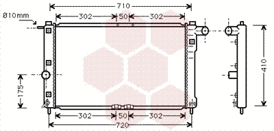 Radiator, engine cooling (81002009)