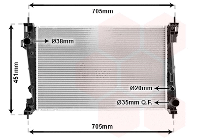 Radiator, engine cooling (01002124)