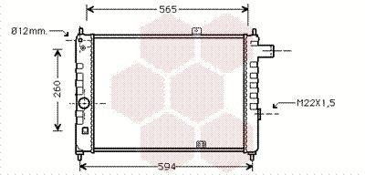Radiator, engine cooling (37002052)
