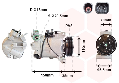 Compressor, air conditioning (5900K143)