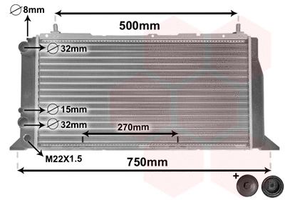 Radiator, engine cooling (03002026)