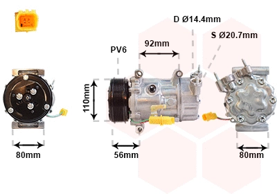 Compressor, air conditioning (0600K416)