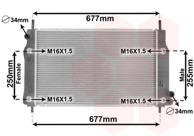 Radiator, engine cooling (18002223)