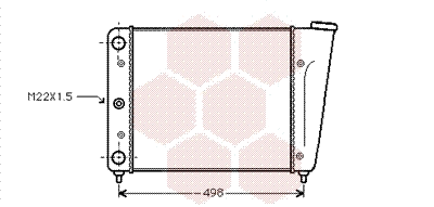 Radiator, engine cooling (58002009)