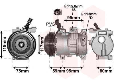 Compressor, air conditioning (8200K319)