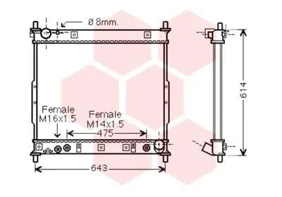 Radiator, engine cooling (81002104)